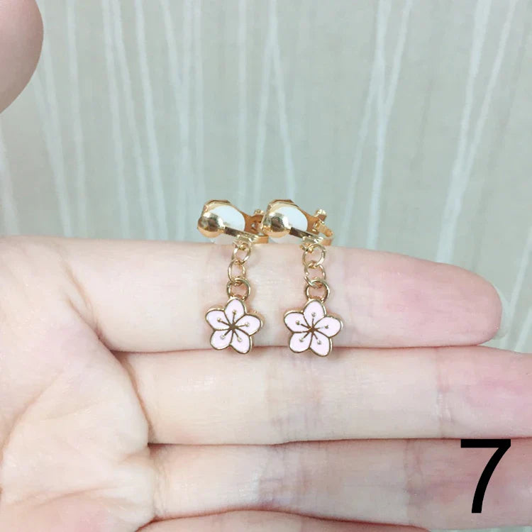 sengpan Child Blue Starfish Ear Clip Earrings Kids Cartoon Fashion No Piercing Ear Rings For Kids Gift Jewelry Korean Ear Clip Girls