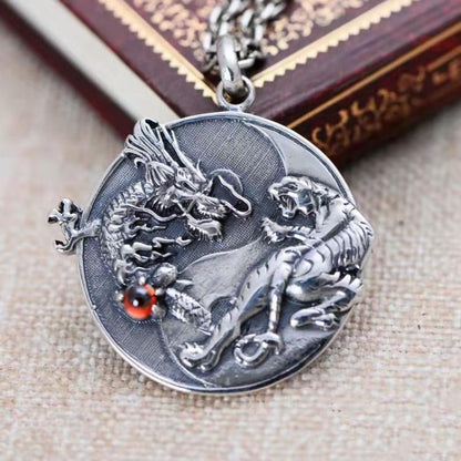 sengpan gifts for men New Domineering Dragon Tiger Yin Yang Tai Chi Pendant Necklace for Men&#39;s Fashion Trend Jewelry Gift