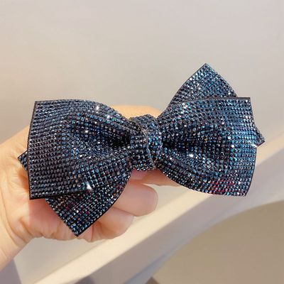 sengpan Barrette for Women Girl Rhinestone Crystal Big Bow Knot Hair Clip Hairpin Geometric Accessories Wholesale