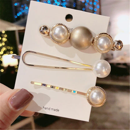 sengpan Christmas gifts for her Hair Grip Clip Sets Hairpin For Women Girl Rhinestone Pearl Geometric Korean Handmade Fashion Head Accessories Mujer