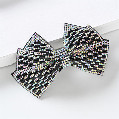 sengpan Barrette for Women Girl Rhinestone Crystal Big Bow Knot Hair Clip Hairpin Geometric Accessories Wholesale