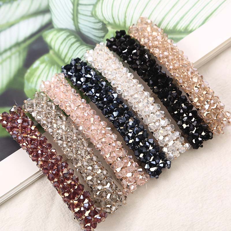 sengpan New Korean Elegant Hairpins Hairgrips Crystal Rhinestone Barrettes Hair Clips For Women Girls Hair Accessories