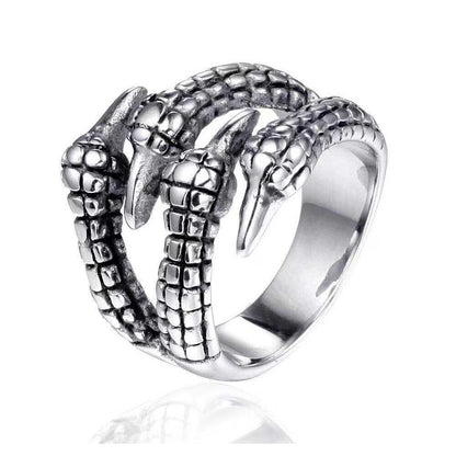 sengpan father's day gifts Evil Dragon Claw Stainless Steel Opening Men's Ring Punk Rock Hip Hop Personality Jewelry Cycling Boyfriend Gift