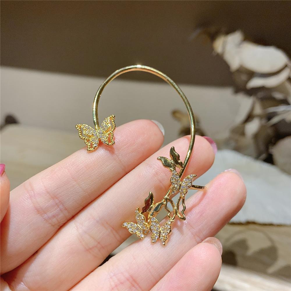 sengpan Christmas gifts ideas New arrive Korean Dongdaemun crystal tassel leaf earrings for womna super shiny flower luxury earring show face thin earring