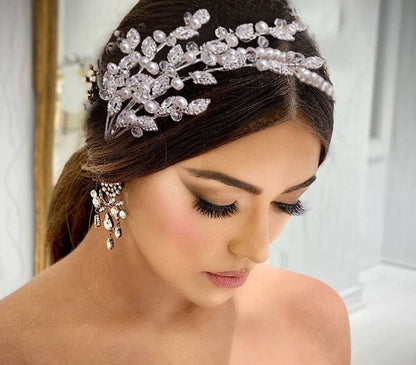 sengpan A115 Luxury Zircon Headbands Wedding Headpiece for Women Tiaras Bridal Head Hoop Bride Headwear Queen Diadem Princess Crown