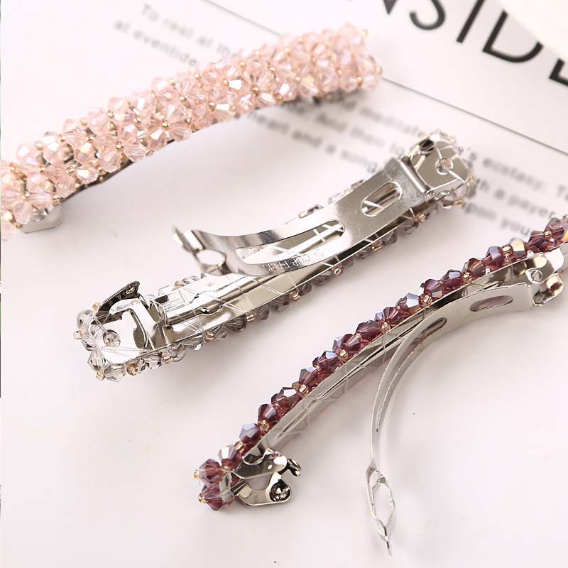 sengpan New Korean Elegant Hairpins Hairgrips Crystal Rhinestone Barrettes Hair Clips For Women Girls Hair Accessories