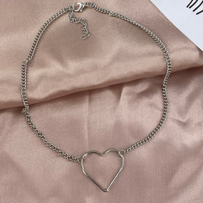 sengpan Christmas wishlist Korean Goth Metal Chain Choker Necklace For Women Sweet Heart Butterfly Pearl Neck Harajuku Jewelry New Chocker Collier Femme