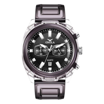 sengpan  NEW Sport Transparent Plastic Fashion Dresse Unique  Men's Watches Women Waterproof Quartz