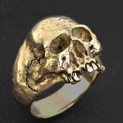 sengpan easter gifts for men Vintage Heavy Metal Skull Ring For Men Gothic Punk Hammer Hole Devil Skull Ring Retro Mens Rock Biker Jewelry Wholesale