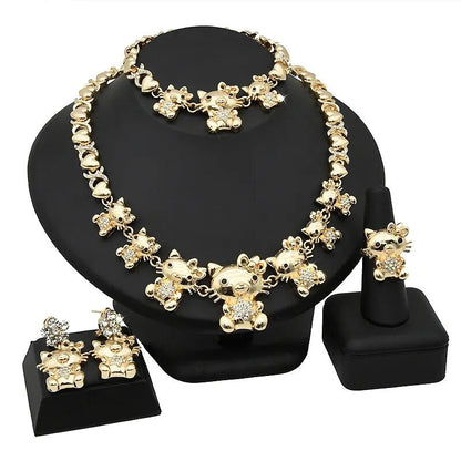 sengpan - Jewelery Necklace Set Dubai Gold Designer Bridal Wedding Indian Jewellery Earring Bracelet Fashion Women Party Luxury