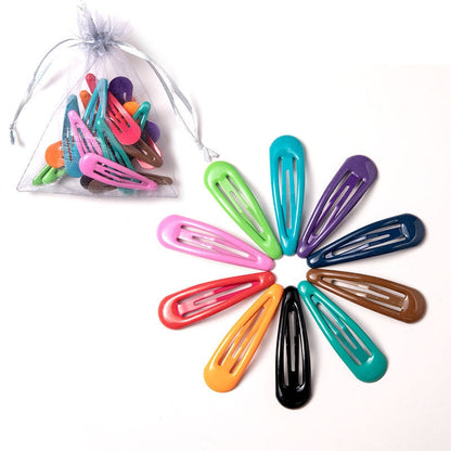 sengpan 10/20/30/40 New Women Girls Cute Colorful Waterdrop Shape Hairpins Sweet Hair Clips Barrettes Slid Clip Fashion Hair Accessories