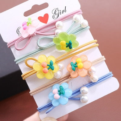 sengpan Women Hair Tie Elastic Rubber Band Girl Acrylic Bear Korean Scrunchies Head Accessories Handmade Wholesale Dropshipping