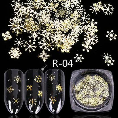 sengpan Christmas gifts ideas Christmas nails special nails sequins snowflake bells stars Santa Claus nail decoration thin patches nail