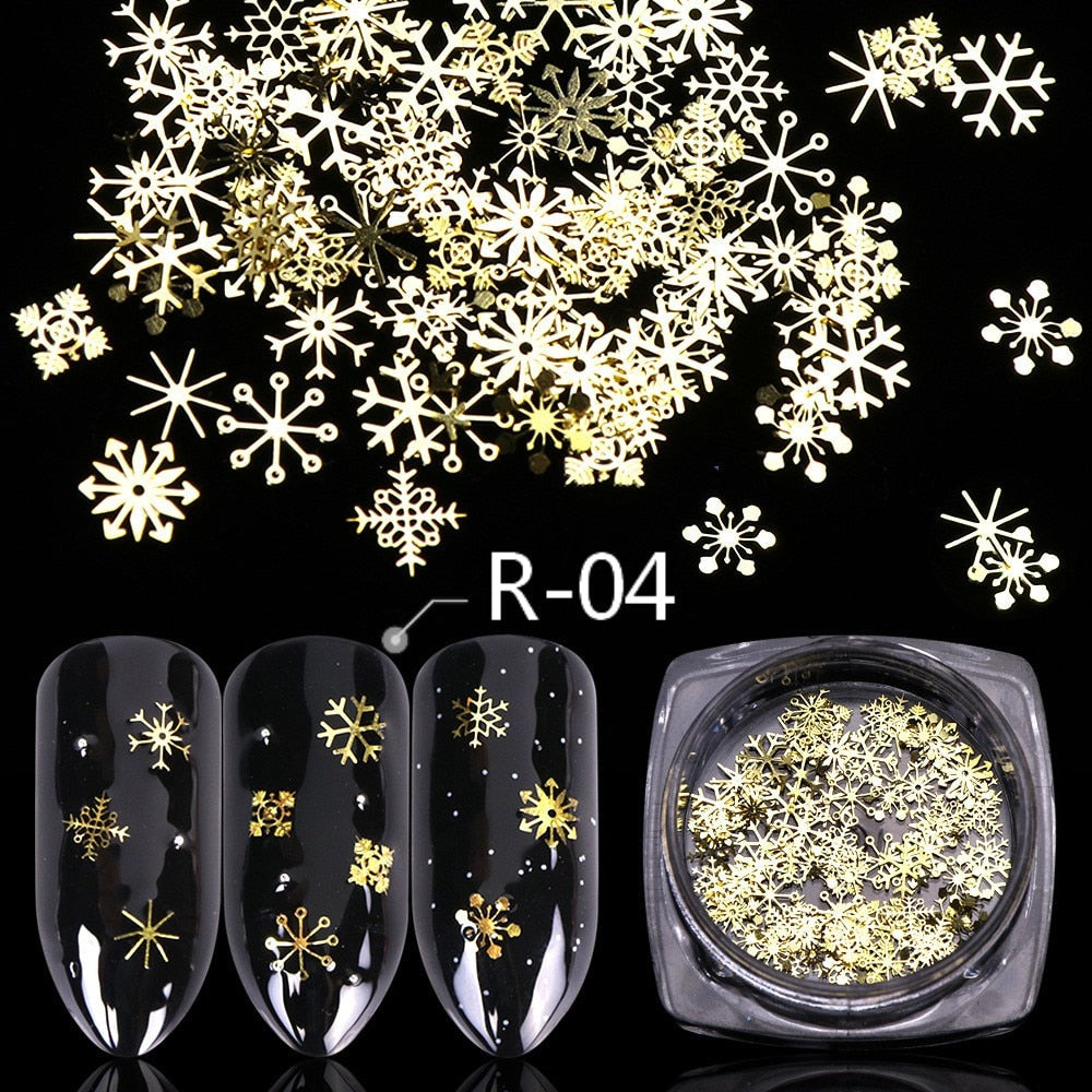 sengpan Christmas gifts ideas Christmas nails special nails sequins snowflake bells stars Santa Claus nail decoration thin patches nail