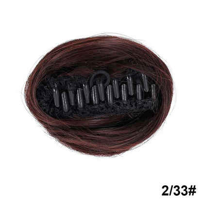 sengpan Synthetic Elastic Hair Scrunchie Chignon Donut Roller Bun Wig Curly Clip in Hair Ponytails Extensions Many colors