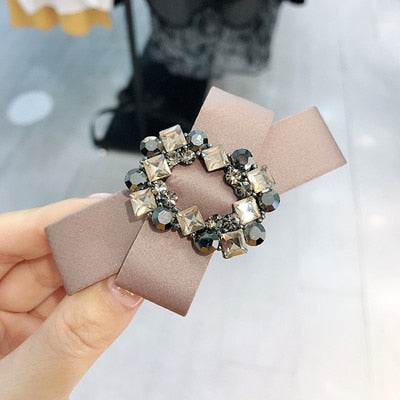 sengpan Barrette For Women Girl Rhinestone Crystal Pearl Big Hair Clip Hairpin Bow Knot Geometric Flower Head Accessories Wholesale