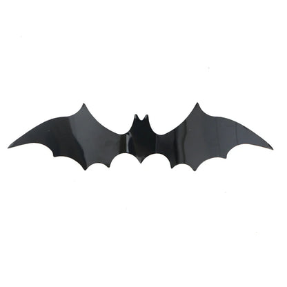 sengpan 12pcs/pack Halloween Black Bat Wall Stickers 3D Stickers Living Room Background Wall Decoration Red Bat Stickers Wholesale