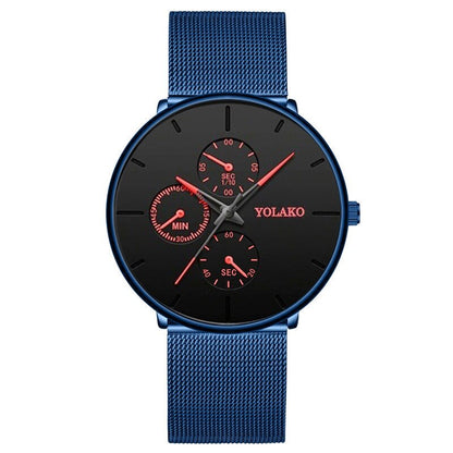 sengpan watches on sale clearance Fashion Mens Business Black Watches Luxury Stainless Steel Ultra Thin Mesh Belt Quartz Men Wrist Watch Casual Classic Male Watch