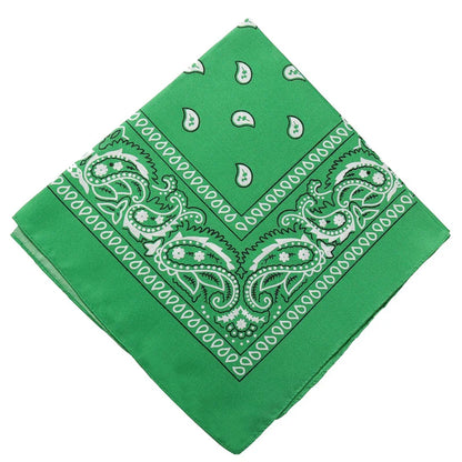 sengpan  Fashion Women Bandana Scarf Girls Kids Punk Square Bandanas Headwear Bohemian Head Scarf Headbands Hair Accessories