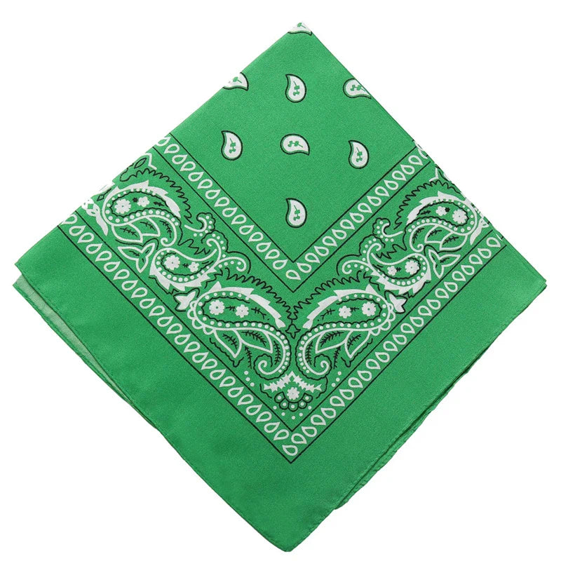 sengpan  Fashion Women Bandana Scarf Girls Kids Punk Square Bandanas Headwear Bohemian Head Scarf Headbands Hair Accessories