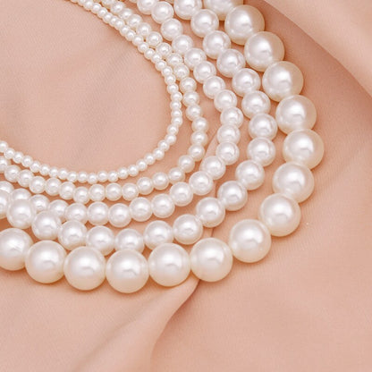 sengpan christmas wishlist valentines day gifts for her  White Imitation Pearl Choker Necklace for Women Wedding Jewelry Charm Clavicle Chain New Fashion Party Jewelry