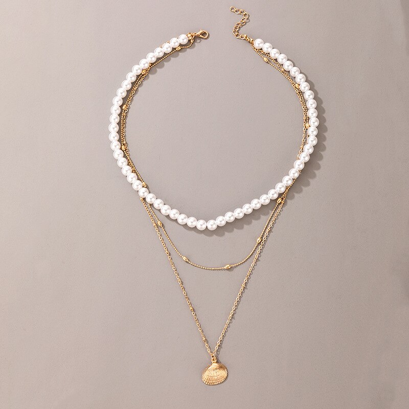 sengpan christmas wishlist valentines day gifts for her  White Imitation Pearl Choker Necklace for Women Wedding Jewelry Charm Clavicle Chain New Fashion Party Jewelry