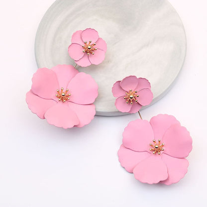 sengpan Boho Cute Flower Earrings for Women Korean Jewelry Kids Girls Gifts Fashion Stud Earring Boucles D'oreilles Aretes De Mujer