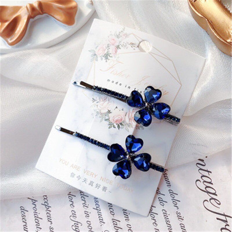 sengpan christmas gift ideas gifts for her Hair Grip Clip Sets Hairpin For Women Girl Rhinestone Crystal Flower Korean Handmade Fashion Head Accessories Mujer