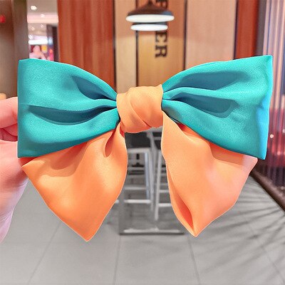 sengpan Women Girl Big Bow knot Tie Barrette Hair clips Hairpins Bands Fabric Fashion Korean Lady Head wear Accessories Wholesale Gifts