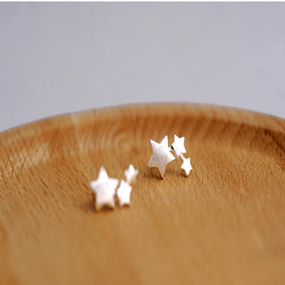 sengpan  silver Star Stud Earrings for Women Elegant Wedding Jewelry pendientes mujer moda