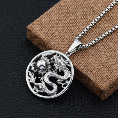 sengpan gifts for men New Domineering Dragon Tiger Yin Yang Tai Chi Pendant Necklace for Men&#39;s Fashion Trend Jewelry Gift