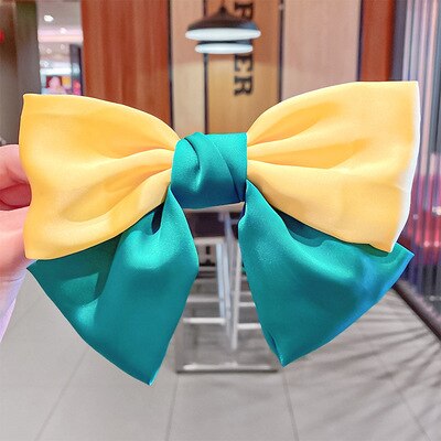 sengpan Women Girl Big Bow knot Tie Barrette Hair clips Hairpins Bands Fabric Fashion Korean Lady Head wear Accessories Wholesale Gifts