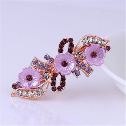 sengpan Barrette For Women Girl Rhinestone Crystal Pearl Big Hair Clip Hairpin Flower Floral Leaf Head Accessories Wholesale