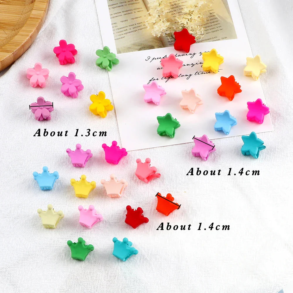 sengpan Children Mini Star Grip Claw Hair Clips Girl Bangs Clamp Hairpins Candy Color Small Barrettes Headdress Hair Styling Accessories