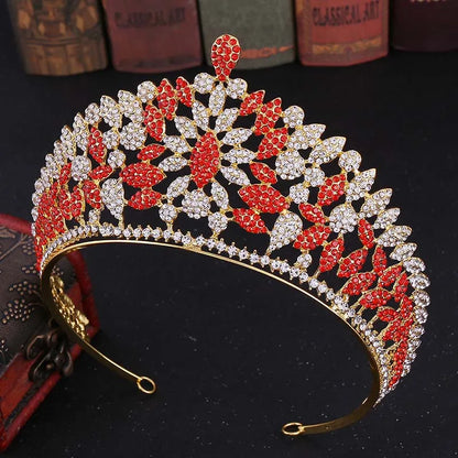 sengpan uxury Sparkling Crystal Bridal Hair Accessories Tiaras Big Diadem Crowns Girls Wedding Party Fashion Design Woman Ornaments