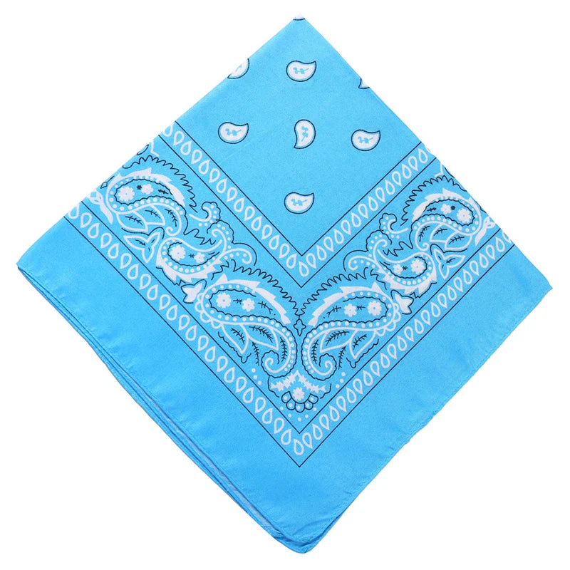 sengpan  Fashion Women Bandana Scarf Girls Kids Punk Square Bandanas Headwear Bohemian Head Scarf Headbands Hair Accessories