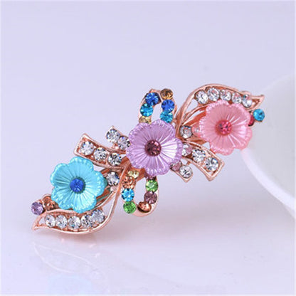 sengpan Barrette For Women Girl Rhinestone Crystal Pearl Big Hair Clip Hairpin Flower Floral Leaf Head Accessories Wholesale