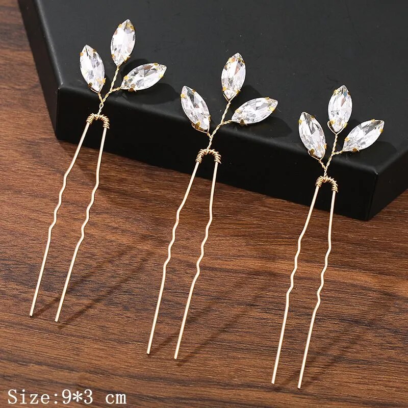 sengpan - Hair Pins Hair Accessories For Women Wedding Accessories Hair Clips Jewelry Pearl Rhinestone Flower Hair Clip Pins Headpiece