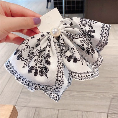 sengpan Barrette For Women Girl Rhinestone Crystal Pearl Big Hair Clip Hairpin Bow Knot Geometric Flower Head Accessories Wholesale