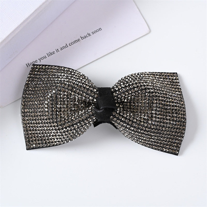 sengpan Barrette for Women Girl Rhinestone Crystal Big Bow Knot Hair Clip Hairpin Geometric Accessories Wholesale