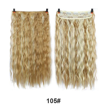 sengpan  24inche 5Clip Long Straight Hair Gradient Straight Hair Synthesis Hair Extension High Temperature Women Hair Extension