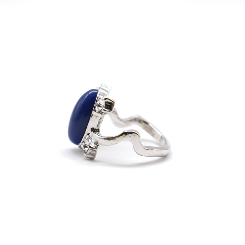 sengpan Elena Gilbert Daylight Rings Vintage Crystal Ring With Blue Lapis Fashion Movies Jewelry Cosplay