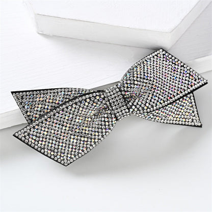 sengpan Barrette for Women Girl Rhinestone Crystal Big Bow Knot Hair Clip Hairpin Geometric Accessories Wholesale