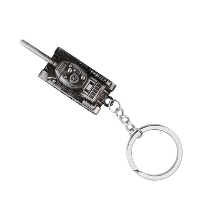 Lkblock WOT World Of Tanks Keychain 46G Heavy Punk Weapon 3D Tank IS Series Keychains Key Chain Rings For Men Car Holder Keys llaveros