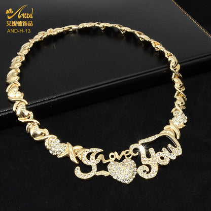 sengpan - Xoxo African Jewelery Set Necklace Earrings Women Fashion Bridal Bride Indian Wedding Dubai Gold Ladies Designer Nigerian