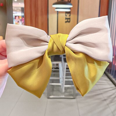 sengpan Women Girl Big Bow knot Tie Barrette Hair clips Hairpins Bands Fabric Fashion Korean Lady Head wear Accessories Wholesale Gifts