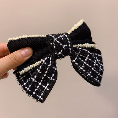 sengpan Camellia Barrette for Women Girl Flower Hair Clip Black White Hairpin Autumn Winter Hair Accessories Wholesale Drop Shipping