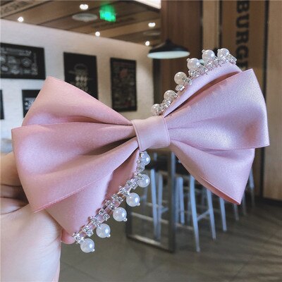 sengpan Barrette For Women Girl Rhinestone Crystal Pearl Big Hair Clip Hairpin Bow Knot Geometric Flower Head Accessories Wholesale