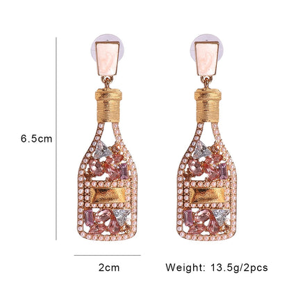 sengpan Christmas gifts ideas New Round Gold Metal Pearl Crystal Earrings Long Statement Luxury Drop Ear Ring Fashion Jewelry Accessories For Women Wholesale