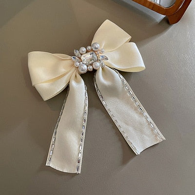 sengpan Barrette For Women Girl Rhinestone Crystal Pearl Big Hair Clip Hairpin Bow Knot Geometric Flower Head Accessories Wholesale